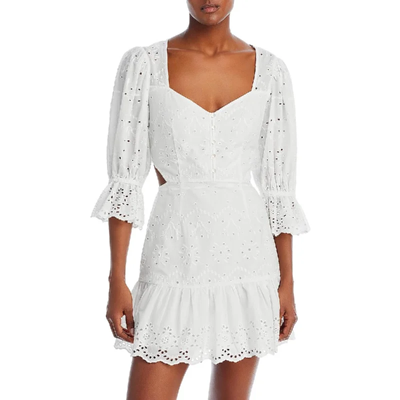 Comfortable And Casual French Connection Womens Mini Cutout Mini Dress
