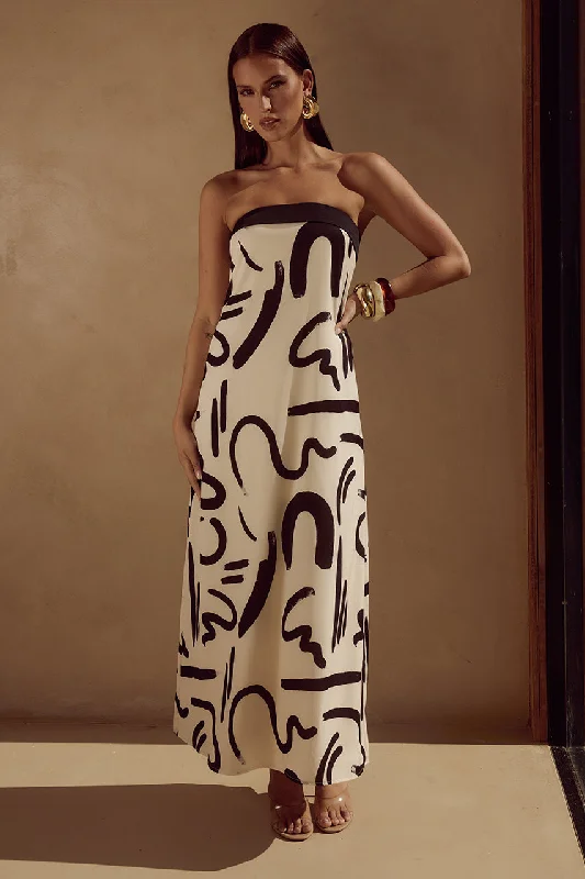 Elegant Style ALBA MAXI DRESS - YORK SAND