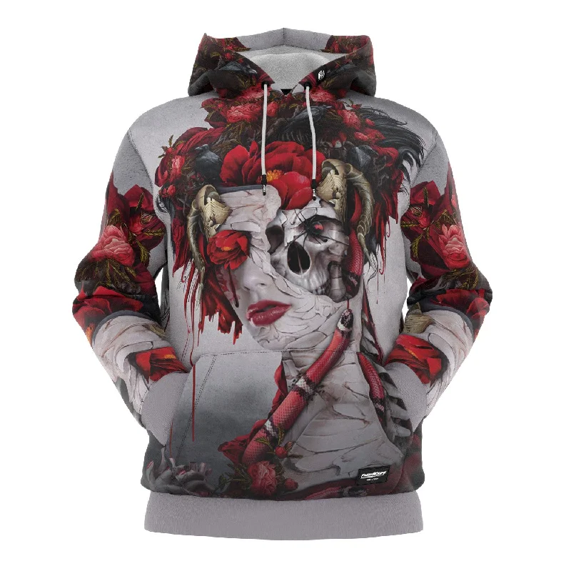 Modern City Queen Of Snakes And Black Widow Hoodie