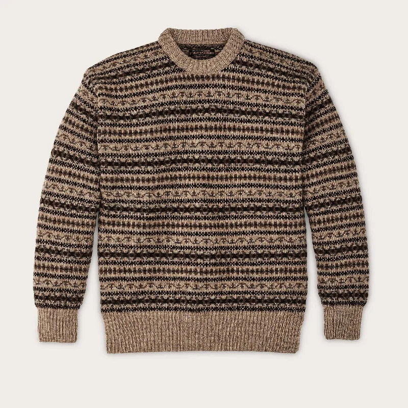 Comfortable Design FAIRISLE CREWNECK SWEATER