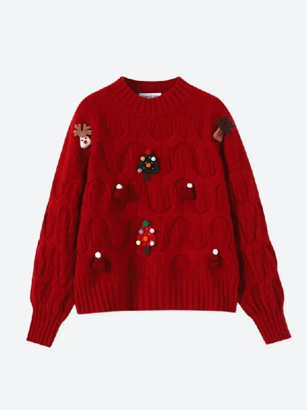 Carefree Xmas Figures Sweater