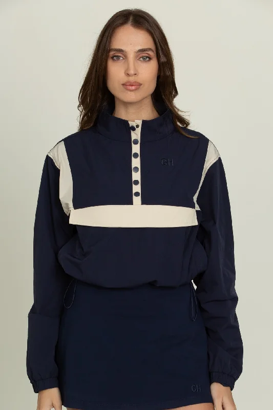 Urban Style Vintage Navy AirGlyde Cropped Windbreaker