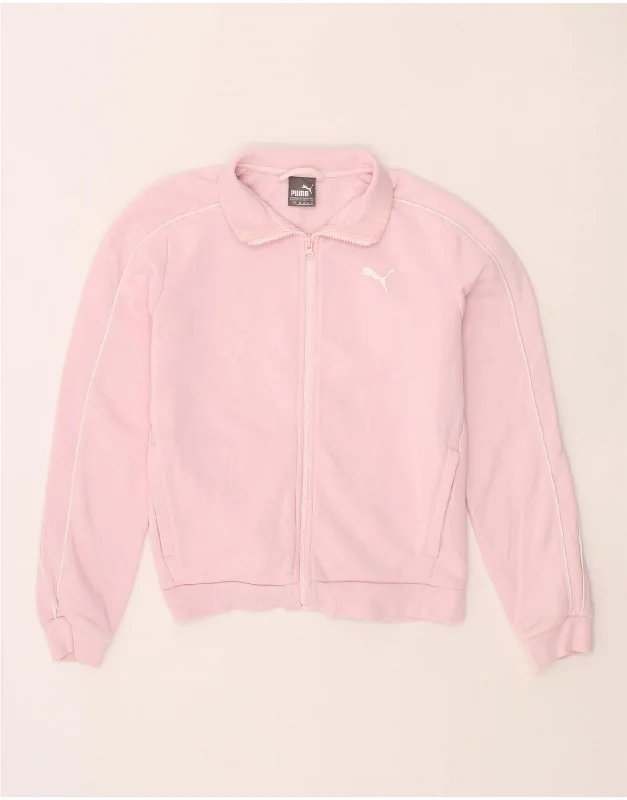 Advanced Customization PUMA Womens Graphic Tracksuit Top Jacket UK 10 Small Pink Cotton Advanced Customization PUMA Womens Graphic Tracksuit Top Jacket UK 10 Small Pink Cotton