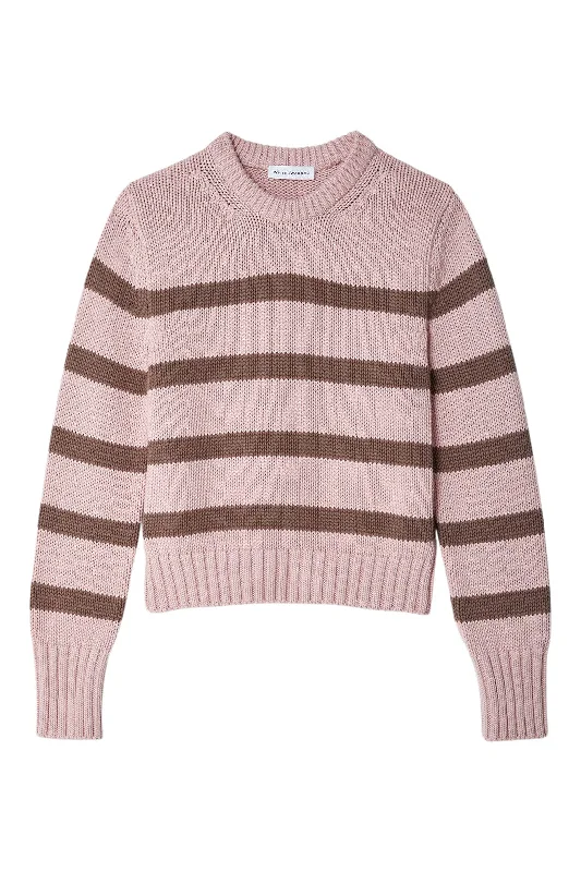 Denim Design White & Warren Organic Cotton Striped Crewneck