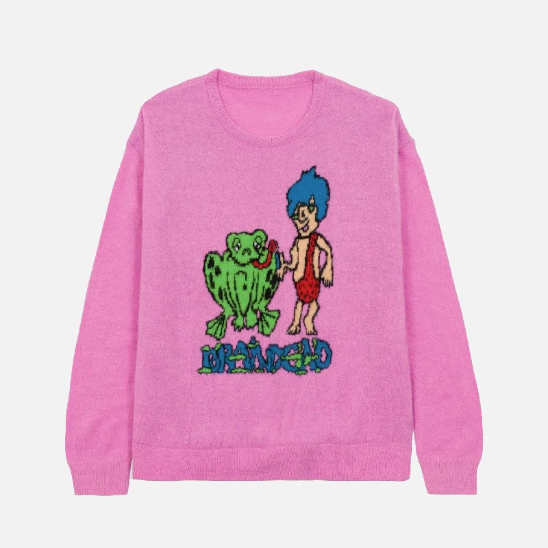 Street Charm Buddies Sweater - Fushsia