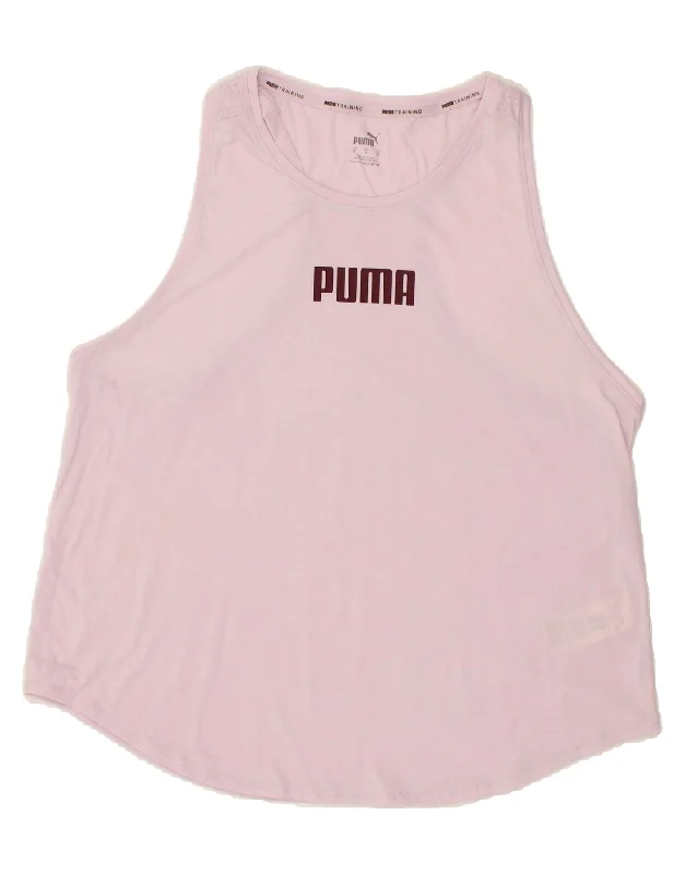 Noble And Elegant PUMA Womens Graphic Vest Top UK 18 XL Pink Polyester
