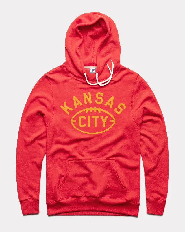 Lazy Style Kansas City Football Red Hoodie