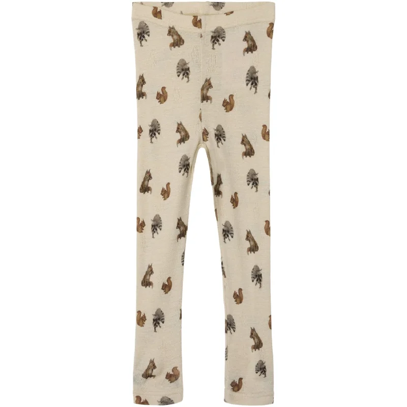 Designer Style Lil'Atelier Sandshell Nimo Slim Leggings AOP