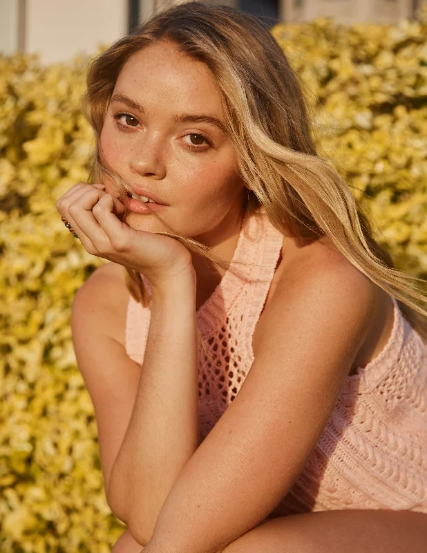 Casual And Comfortable Sundry Racerback Sweater in Candy