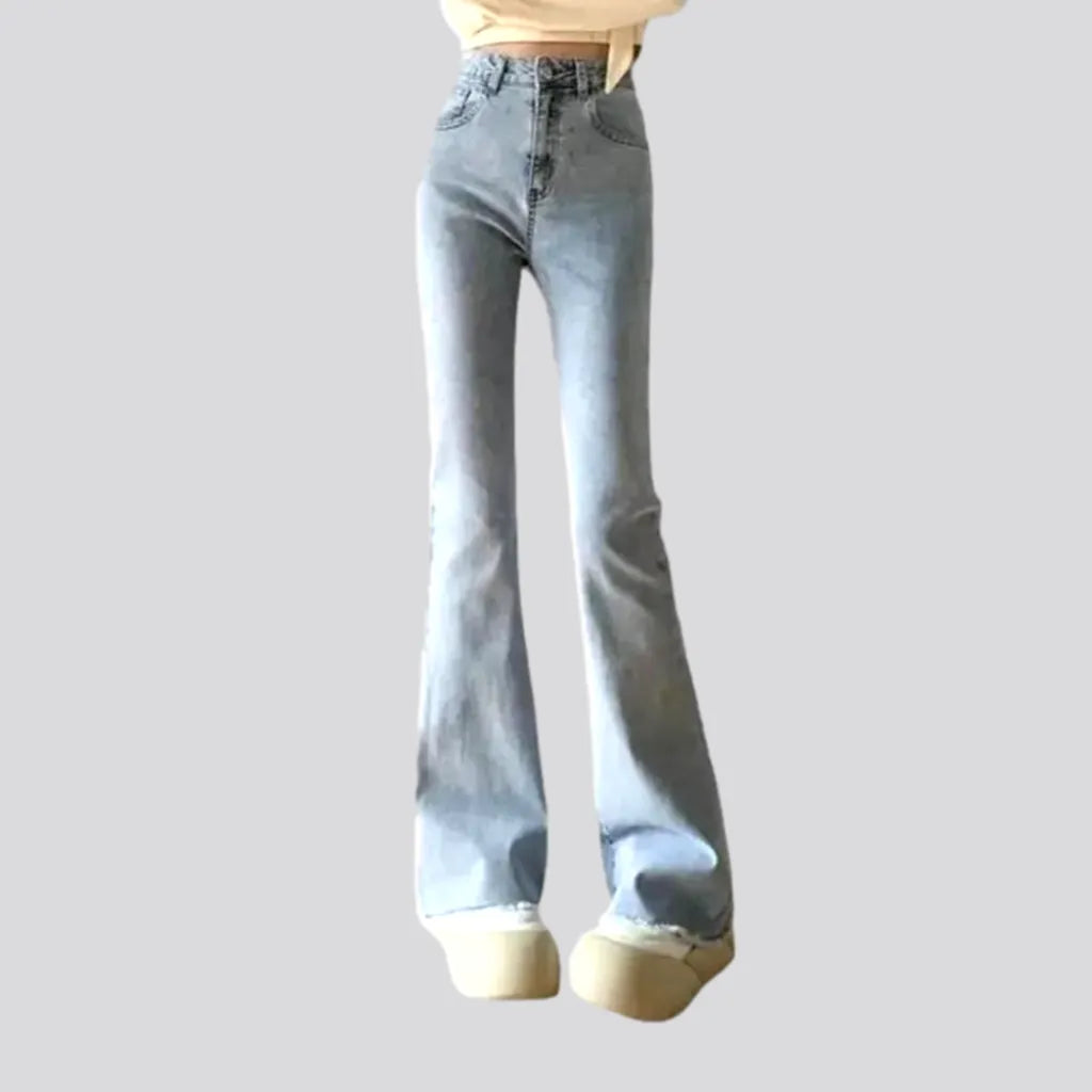 Fresh And Simple Sanded frayed-hem jeans for ladies