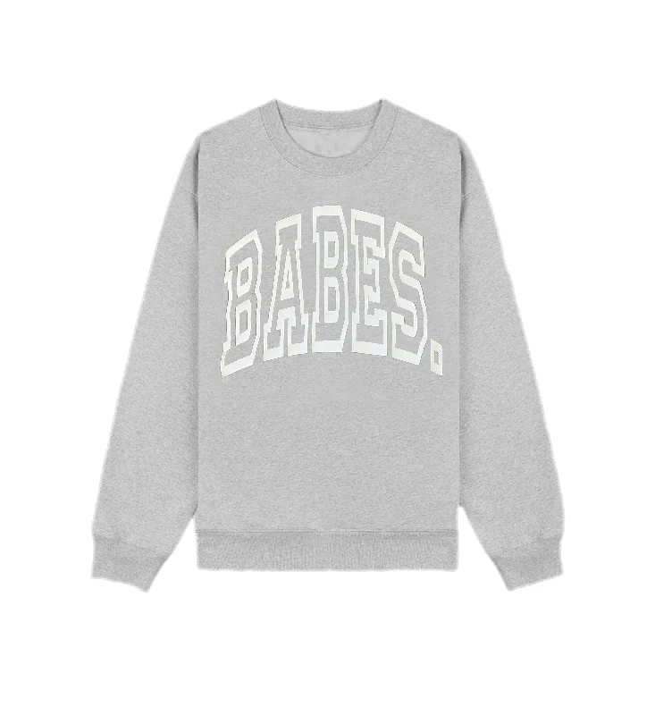 Warm And Comfortable BABES Crewneck (gray)