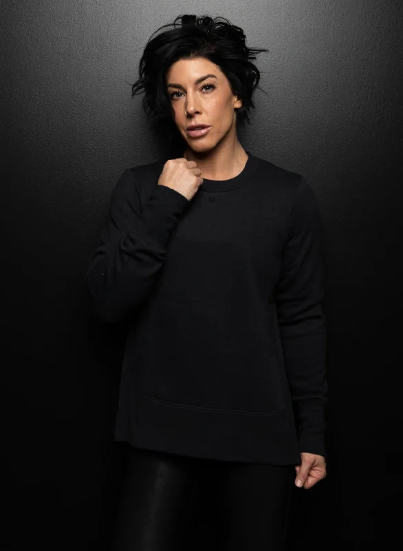 Design Perception WOMEN'S FOREVER CREWNECK - BLACK