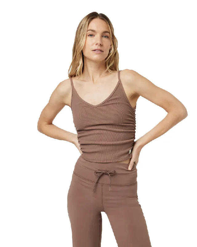 Fresh And Natural Vuori Rib Ruched Tank