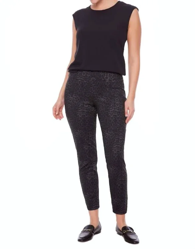 Street Charm Ponte Petal Ankle Pants In Amure