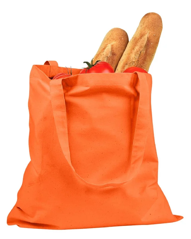 Comfortable Design BAGedge 6 oz. Canvas Grocery Tote Bag | Orange