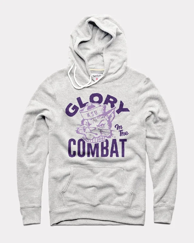 Fresh And Simple Glory in the Combat K-State Ash Grey Hoodie
