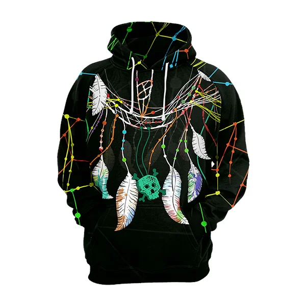 Cute Style Sacral Feathers Hoodie