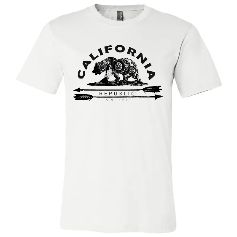 Casual And Comfortable California Arrow Bear Asst Colors Mens Lightweight Fitted T-Shirt/tee
