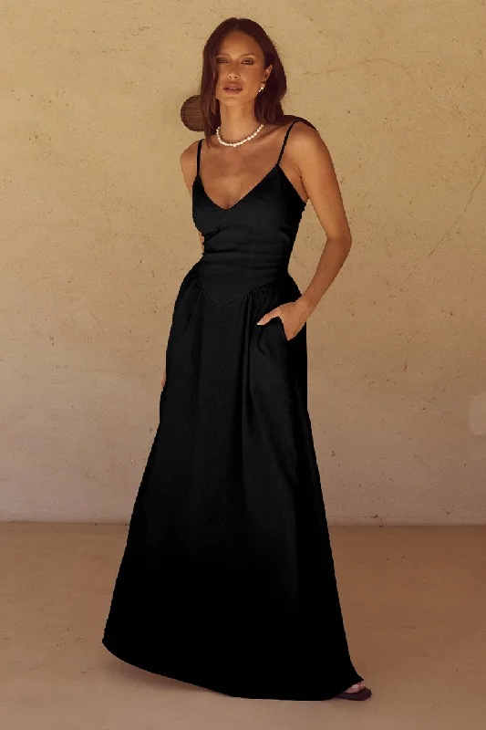 Dynamic Fashion ZEPHY MAXI DRESS  - BLACK