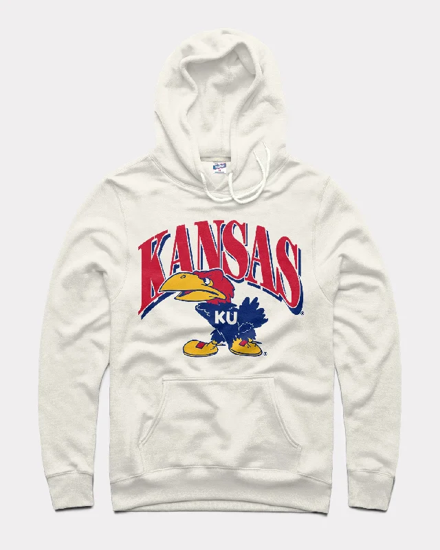 Casual And Casual Kansas Jayhawks Logo White Hoodie