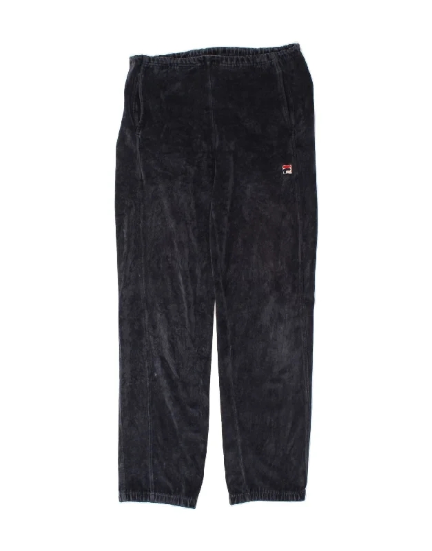 Classic Style FILA Womens Velour Tracksuit Trousers Joggers UK 14 Large  Grey