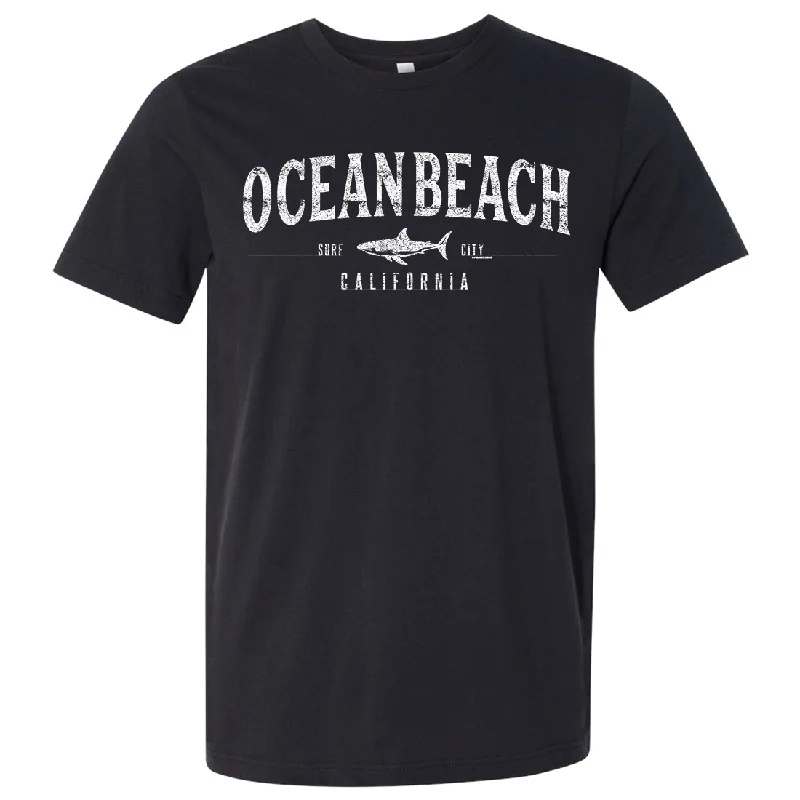 Free And Casual Ocean Beach California Asst Colors Mens Lightweight Fitted T-Shirt/tee