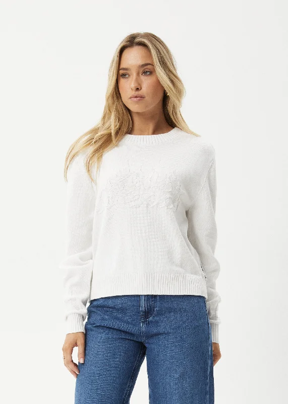 Sexy Fun AFENDS Womens Inferno - Knit Crew Neck - White