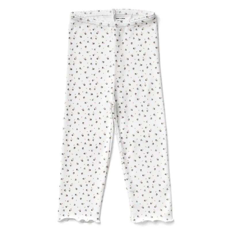 Capri Legging in Fleur Print Powder by Soor Ploom - Last Ones In Stock - 10-12 Years