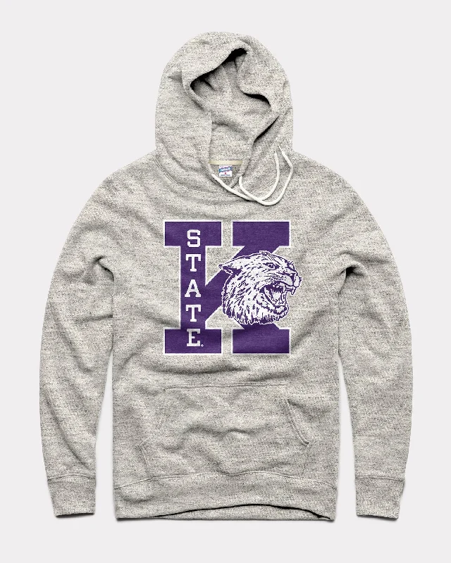 Dynamic Fashion K-State Wildcats Wabash Block Athletic Grey Hoodie