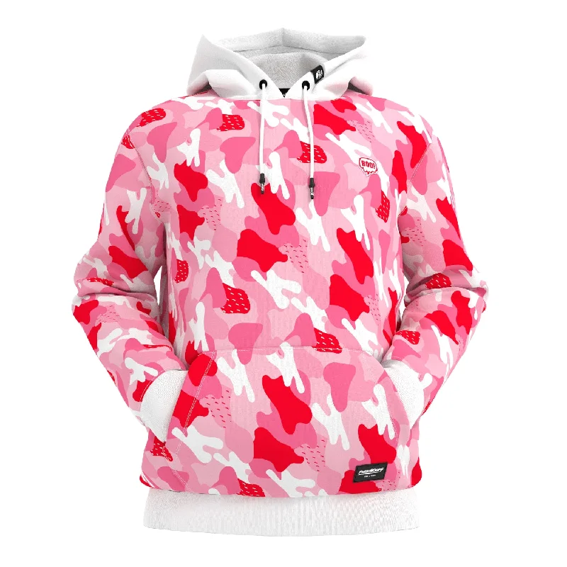 Unique Design Camo Strawberry Hoodie