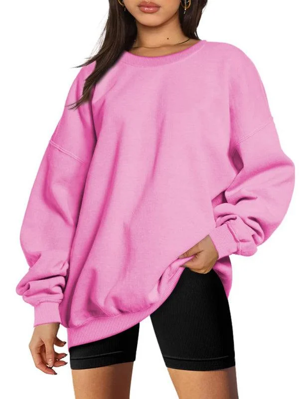 Embroidered Letters Loose Casual Women Sweatshirt