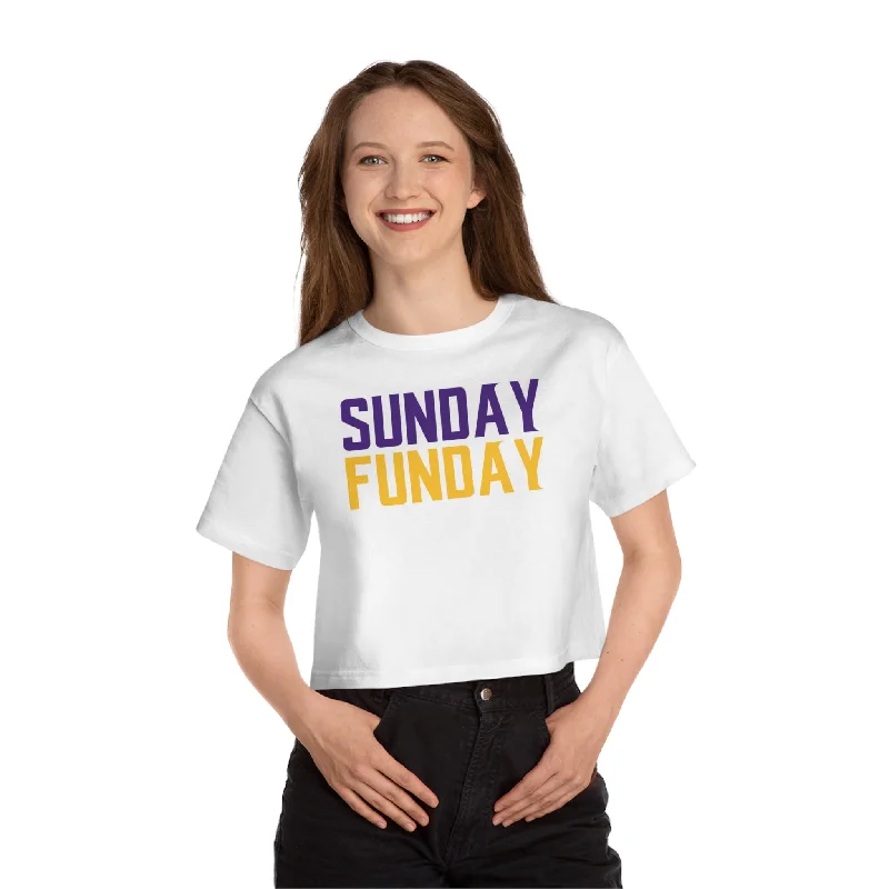 Eye-catching Personality Women's Champion Heritage Cropped Top - SUNDAY FUNDAY