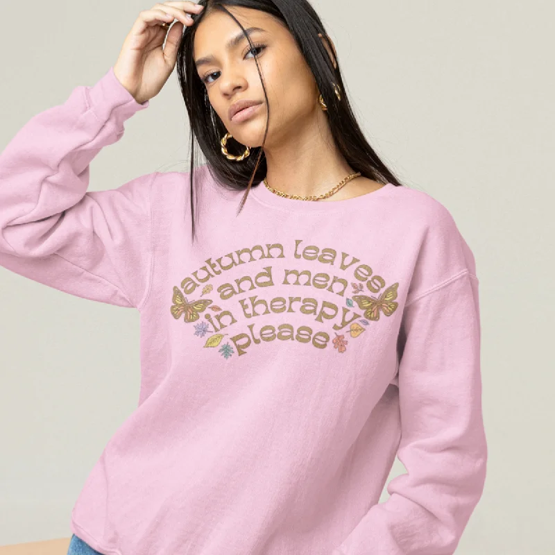 High-end Design Autumn Leaves And Men In Therapy Please Unisex Sweatshirt