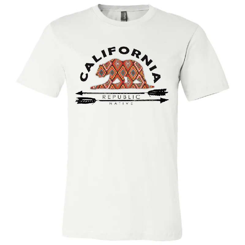 New Autumn And Winter Styles California Republic Native Asst Colors Mens Lightweight Fitted T-Shirt/tee