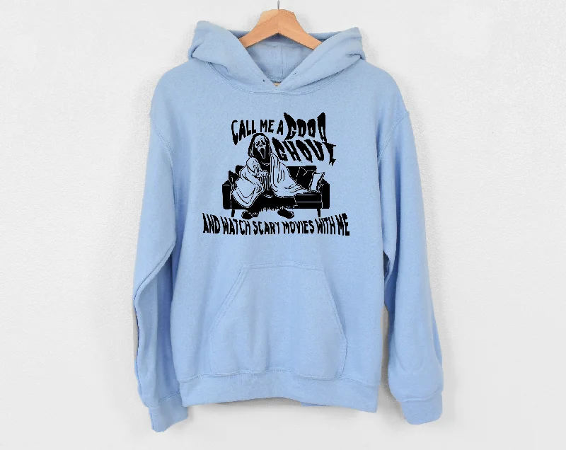 Classic Series call me a good ghoul and watch scary movies with me hoodie (black)