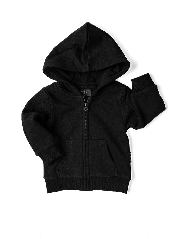 Wearable At Home Or Out Classic Zip Hoodie - Black
