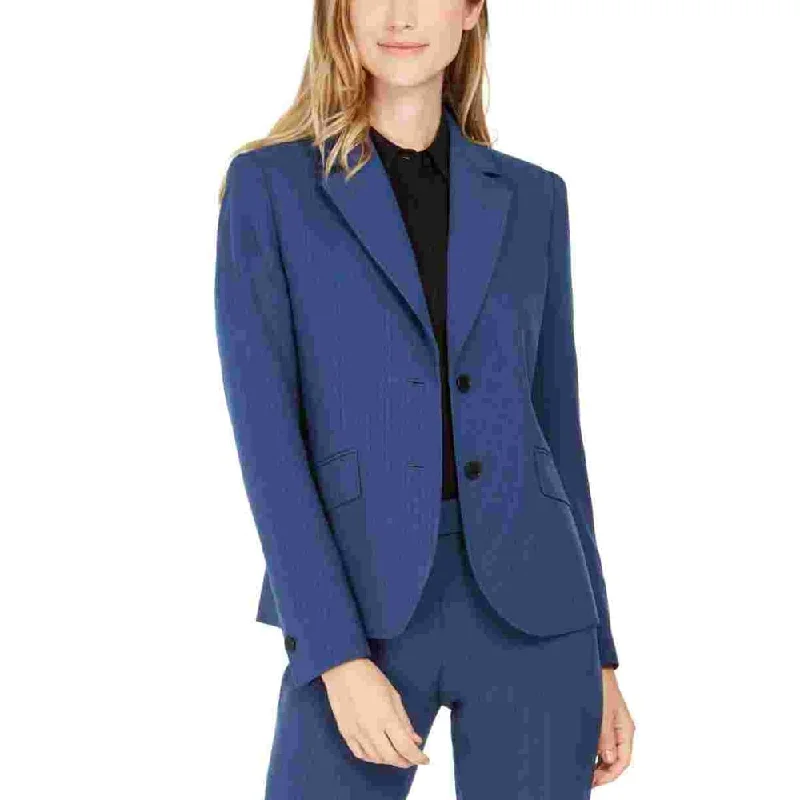 Design And Tailoring Anne Klein Women's Pinstriped Blazer Blue