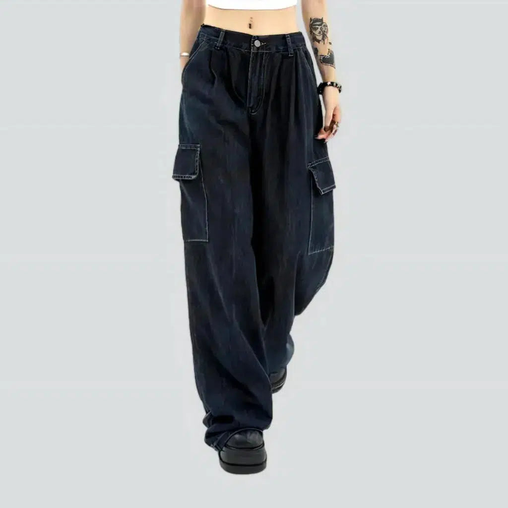 Versatile Items Adjustable-hem women's baggy jeans