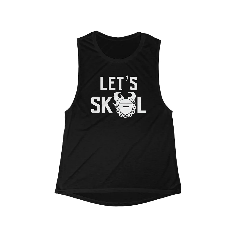 Floral Prints Women's Flowy Scoop Muscle Tank - Let's go!