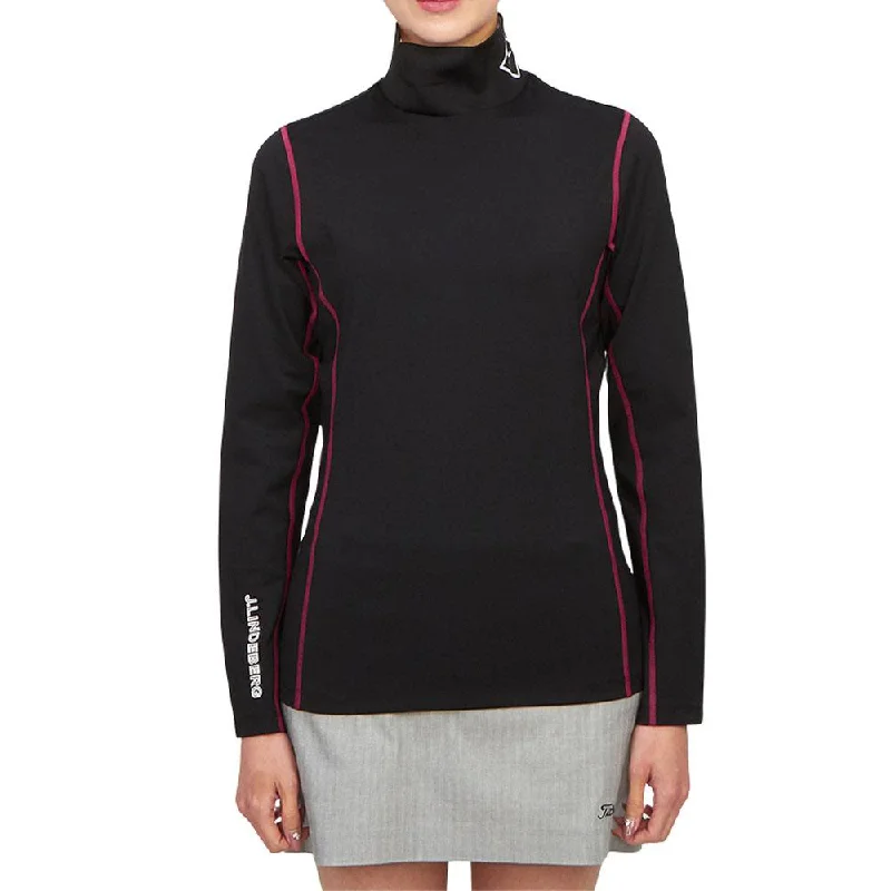 Designer Style J.Lindeberg Powderhorn Mid Layer Golf Pullover Black - FW23 Women