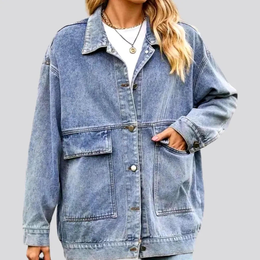 Dynamic Fashion Stonewashed women's jean jacket