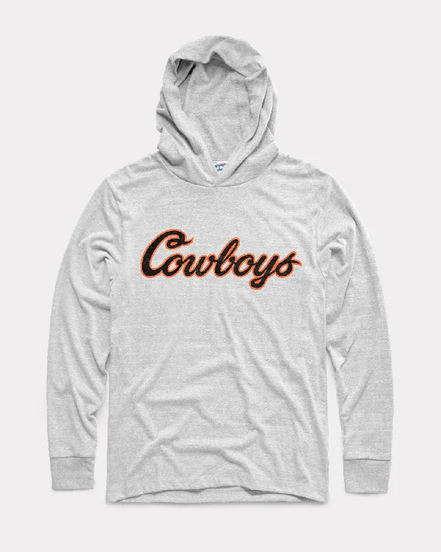 Street Fashion Cowboys Script Ash Lightweight Hoodie