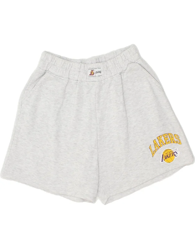 Modern City NBA Womens Los Angeles Lakers Graphic Sport Shorts UK 12/14 Medium  Grey