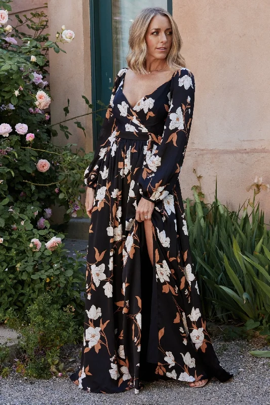 Trendy Items Tristan Maxi Dress | Black Floral