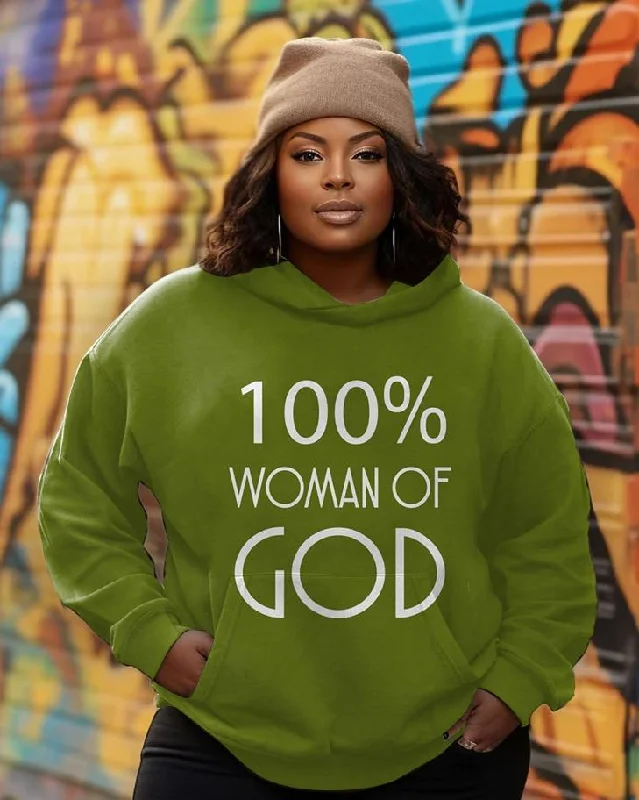 Warm And Comfortable 100% Women of God Long Sleeves Hoodie