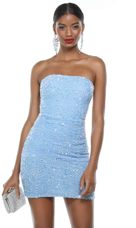 Alyce Paris 4605 - Strapless Sequined Cocktail Dress