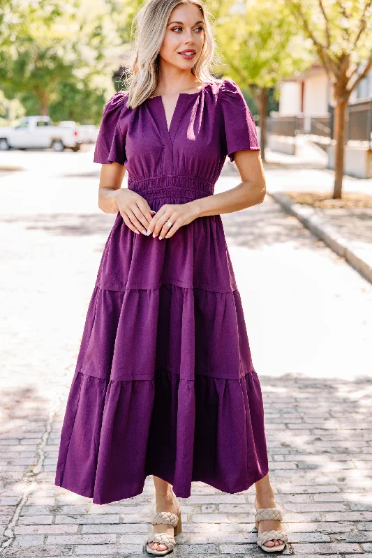 Leading Role Plum Purple Maxi Dress