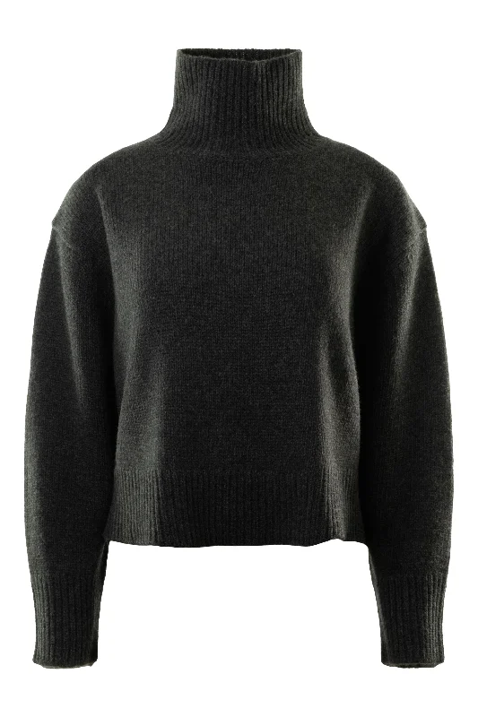 Short Design Nili Lotan Omaira Sweater in Dark Charcoal Melange