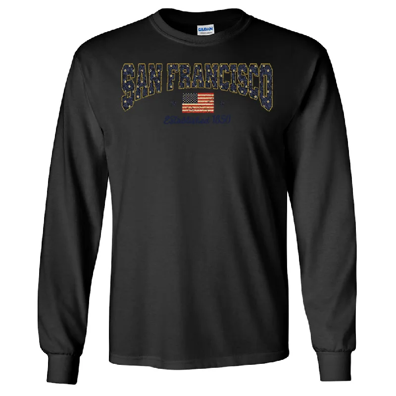 Low-key Luxury San Francisco Stars Long Sleeve Shirt