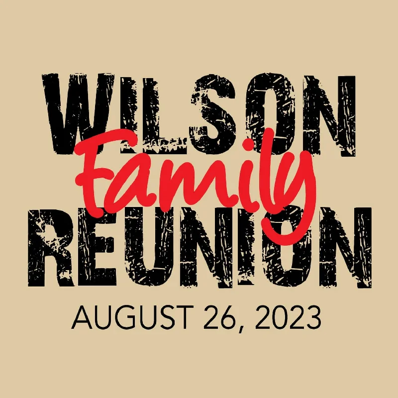 Elegant And Noble Weathered Family Reunion T-Shirt Design R2-14